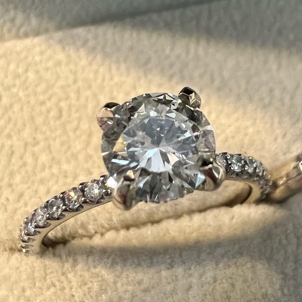 1.2 carat engagement ring more carrots wedding ring
